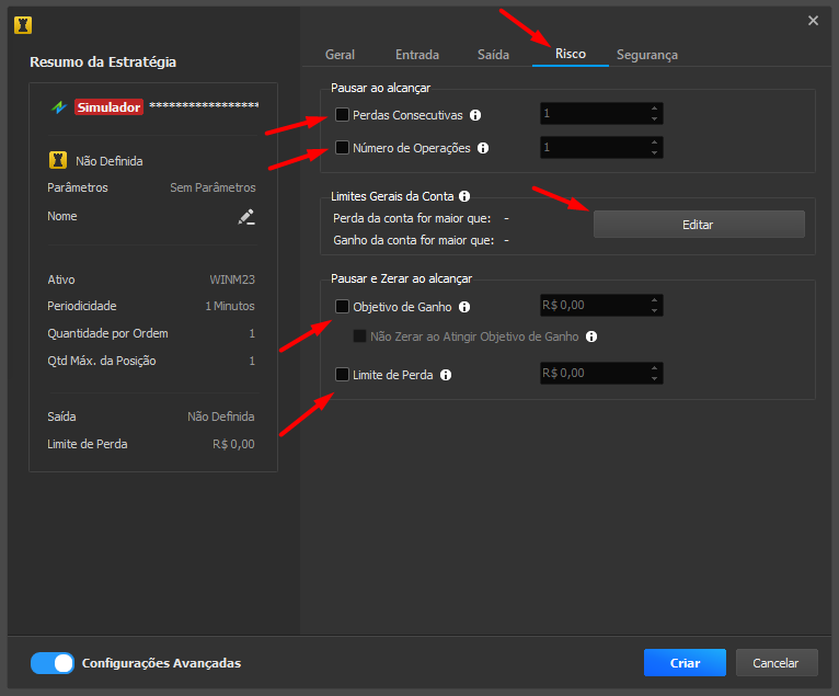 Como utilizar a função Fechar Todas as Posições e os cálculos de ganho e  perda com base no último preço