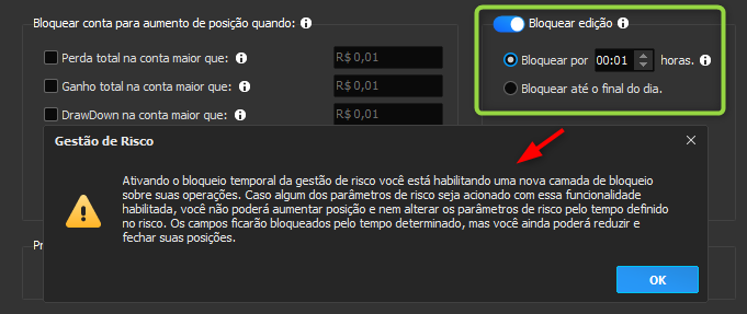 Como utilizar a função Fechar Todas as Posições e os cálculos de ganho e  perda com base no último preço