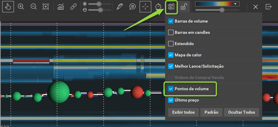 como exibir ou remover as bolhas de volume.png
