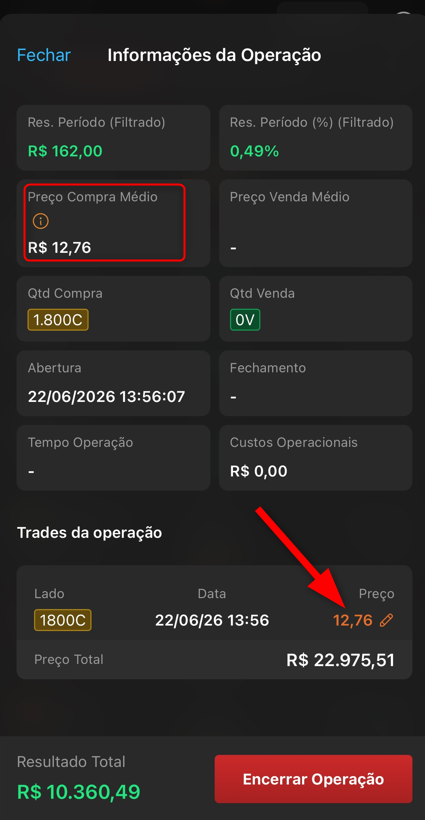 operação para com seta mostrando onde editar o preço médio.png