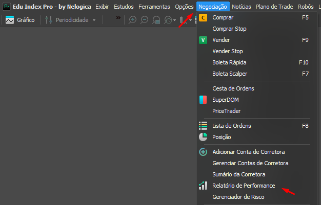 parte_superior_da_plataforma_com_setas_apontando_para_o_relatorio_de_performance_no_menu_negociacao.png